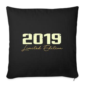 2019 Édition Limitée - 2019 Cadeau D'anniversaire - Housse de coussin décorative 45 x 45 cm - noir - Devant