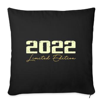 2022 Édition Limitée - 2022 Cadeau D'anniversaire - Housse de coussin décorative 45 x 45 cm - noir - Devant