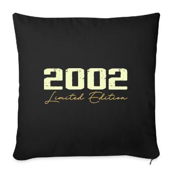 2002 Édition Limitée - 2002 Cadeau D'anniversaire - Housse de coussin décorative 45 x 45 cm - noir - Devant
