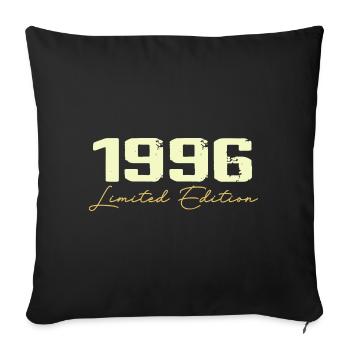 1996 Édition Limitée - 1996 Cadeau D'anniversaire - Housse de coussin décorative 45 x 45 cm - noir - Devant