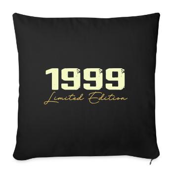 1999 Édition Limitée - 1999 Cadeau D'anniversaire - Housse de coussin décorative 45 x 45 cm - noir - Devant
