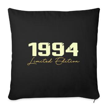 1994 Édition Limitée - 1994 Cadeau D'anniversaire - Housse de coussin décorative 45 x 45 cm - noir - Devant