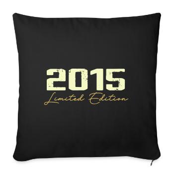 2015 Édition Limitée - 2015 Cadeau D'anniversaire - Housse de coussin décorative 45 x 45 cm - noir - Devant