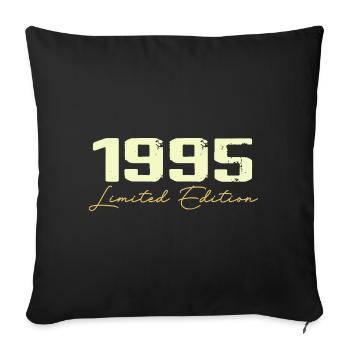 1995 Édition Limitée - 1995 Cadeau D'anniversaire - Housse de coussin décorative 45 x 45 cm - noir - Devant
