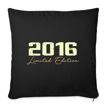 2016 Édition Limitée - 2016 Cadeau D'anniversaire - Housse de coussin décorative 45 x 45 cm - noir - Devant
