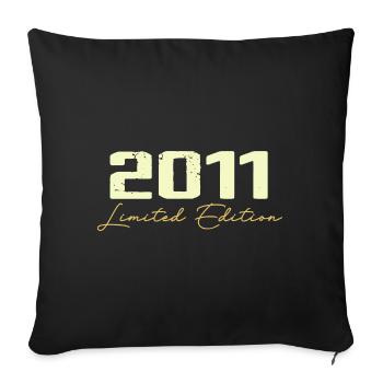 2011 Édition Limitée - 2011 Cadeau D'anniversaire - Housse de coussin décorative 45 x 45 cm - noir - Devant