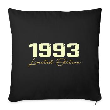 1993 Édition Limitée - 1993 Cadeau D'anniversaire - Housse de coussin décorative 45 x 45 cm - noir - Devant