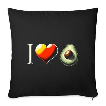 Avocado - Sofakissenbezug 45 x 45 cm - Schwarz - Vorne