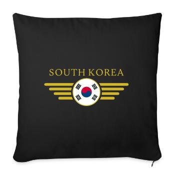 I love South Korea, elegance style design T-Shirt - Sofa pillowcase 17,3'' x 17,3'' (45 x 45 cm) - black - Front