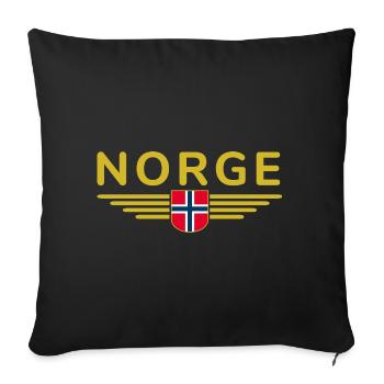 J’aime la tenue T-shirt design Norvège - Housse de coussin décorative 45 x 45 cm - noir - Devant