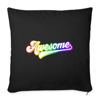 Awesome LGBTQ Pride | Zeige Stolz und Vielfalt - Sofakissenbezug 45 x 45 cm - Schwarz - Vorne