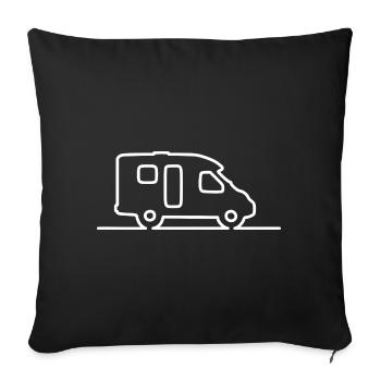 Motorhome Semi-Integrated - Contour White - Sofa pillowcase 17,3'' x 17,3'' (45 x 45 cm) - black - Front