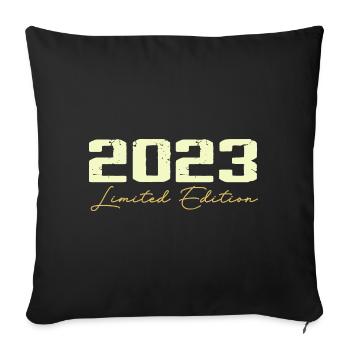 2023 Édition Limitée - 2023 Cadeau D'anniversaire - Housse de coussin décorative 45 x 45 cm - noir - Devant
