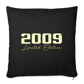 2009 Limited Edition - 2009 Birthday Gift - Sofa pillowcase 17,3'' x 17,3'' (45 x 45 cm) - black - Front