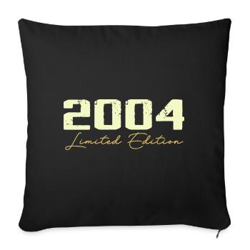 2004 Limited Edition - 2004 Birthday Gift - Sofa pillowcase 17,3'' x 17,3'' (45 x 45 cm) - black - Front
