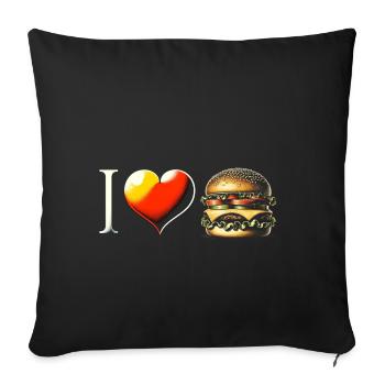 Burger - Sofakissenbezug 45 x 45 cm - Schwarz - Vorne