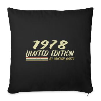1978 Birthday Gift Idea 1978 - Sofa pillowcase 17,3'' x 17,3'' (45 x 45 cm) - black - Front