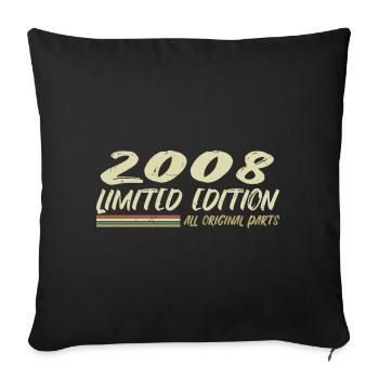 Cadeau D'anniversaire 2008 Idée Cadeau 2008 - Housse de coussin décorative 45 x 45 cm - noir - Devant