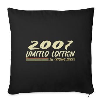 Cadeau D'anniversaire 2007 Idée Cadeau 2007 - Housse de coussin décorative 45 x 45 cm - noir - Devant