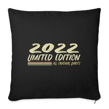 Cadeau D'anniversaire 2022 Idée Cadeau 2022 - Housse de coussin décorative 45 x 45 cm - noir - Devant