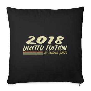Birthday Gift 2018 Gift Idea 2018 - Sofa pillowcase 17,3'' x 17,3'' (45 x 45 cm) - black - Front