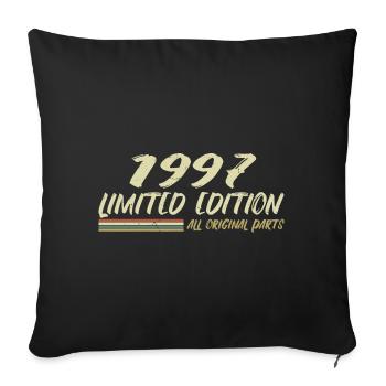 1997 Birthday Gift Idea 1997 - Sofa pillowcase 17,3'' x 17,3'' (45 x 45 cm) - black - Front