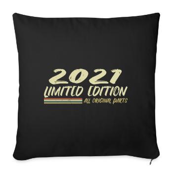 Cadeau D'anniversaire 2021 Idée Cadeau 2021 - Housse de coussin décorative 45 x 45 cm - noir - Devant