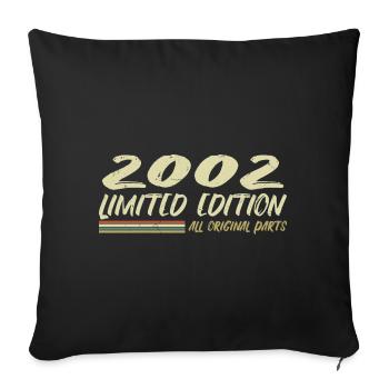 Cadeau D'anniversaire 2002 Idée Cadeau 2002 - Housse de coussin décorative 45 x 45 cm - noir - Devant