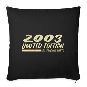 Cadeau D'anniversaire 2003 Idée Cadeau 2003 - Housse de coussin décorative 45 x 45 cm - noir - Devant