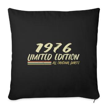1976 Birthday Gift Idea 1976 - Sofa pillowcase 17,3'' x 17,3'' (45 x 45 cm) - black - Front