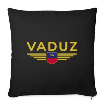 Vaduz T-Shirt Design for Fans - Sofa pillowcase 17,3'' x 17,3'' (45 x 45 cm) - black - Front