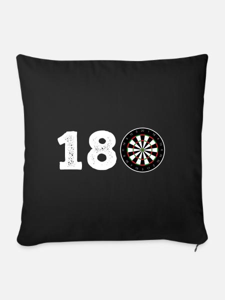 180 Dart - Sofakissenbezug 45 x 45 cm - Schwarz