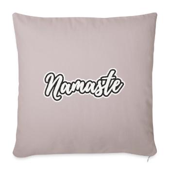 Namaste White (Distressed) - Sofa pillowcase 17,3'' x 17,3'' (45 x 45 cm) - light taupe - Front