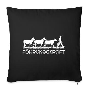 Landwirt Bauer Viehzüchter Milchbauer Geschenkidee - Sofakissenbezug 45 x 45 cm - Schwarz - Vorne