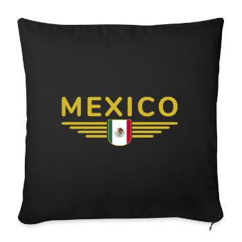 Mexico T-Shirt Design Culture & Tradition - Sofa pillowcase 17,3'' x 17,3'' (45 x 45 cm) - black - Front