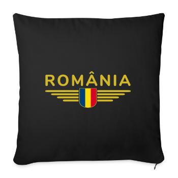 Bukarest T Shirt für Rumänien Fans Outfit - Sofakissenbezug 45 x 45 cm - Schwarz - Vorne