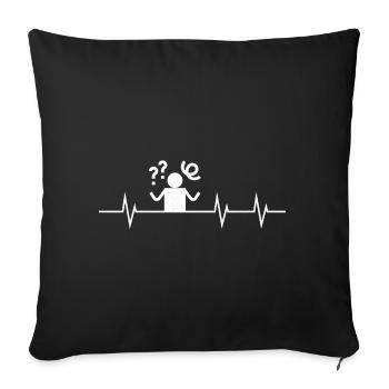 Heartbeat of Confusion - Sofa pillowcase 17,3'' x 17,3'' (45 x 45 cm) - black - Front