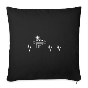 Heartbeat of Las Vegas - Sofa pillowcase 17,3'' x 17,3'' (45 x 45 cm) - black - Front