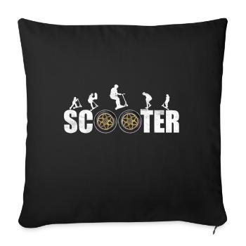 Stuntscooters tricks-scooters sk8 sk8 skater - Housse de coussin décorative 45 x 45 cm - noir - Devant