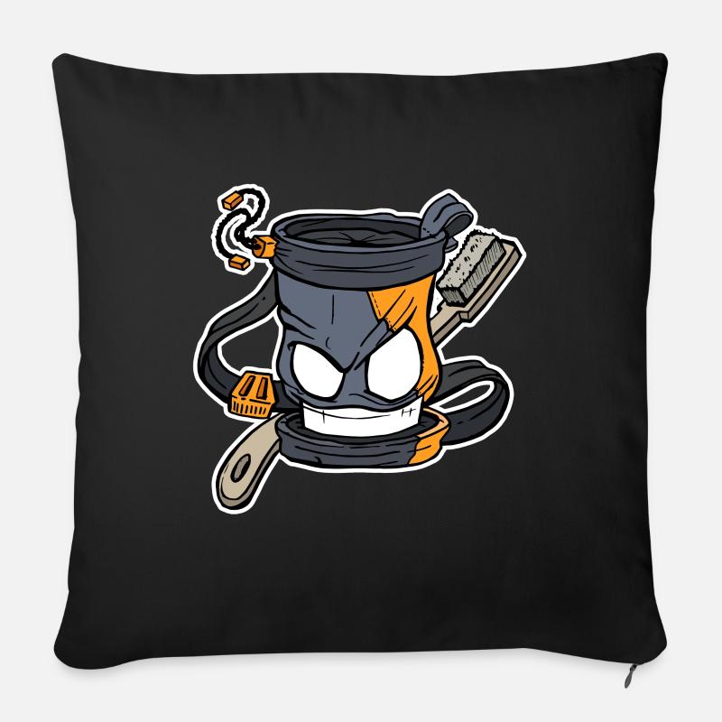 Escalade Chalkbag Bouldering Escalade - Housse de coussin décorative 45 x 45 cm - noir