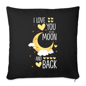 Romantic Friendship Couples - Sofa pillowcase 17,3'' x 17,3'' (45 x 45 cm) - black - Front