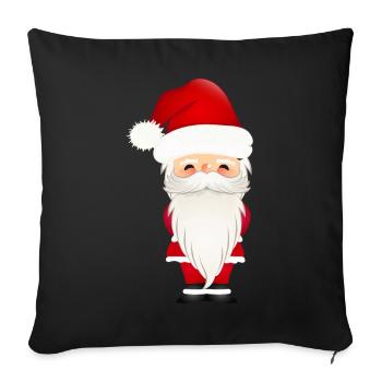 Magical St. Nicholas Santa Claus Santa Claus - Sofa pillowcase 17,3'' x 17,3'' (45 x 45 cm) - black - Front