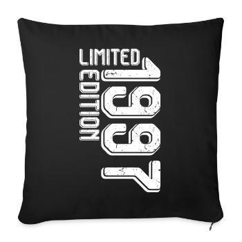 Limited Edition Retro Typography - Sofa pillowcase 17,3'' x 17,3'' (45 x 45 cm) - black - Front