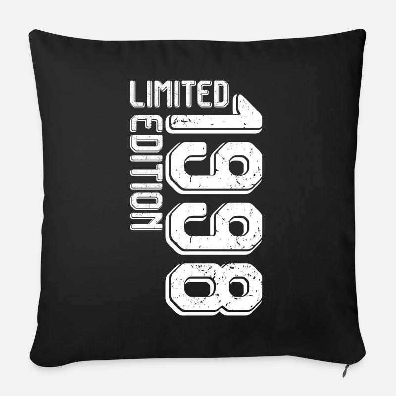 Glyphes de bloc en édition limitée - Housse de coussin décorative 45 x 45 cm - noir