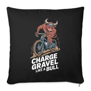 Bull Riding Bike Adventure Design - Sofa pillowcase 17,3'' x 17,3'' (45 x 45 cm) - black - Front