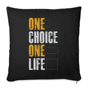 Un choix, une vie - Housse de coussin décorative 45 x 45 cm - noir - Devant