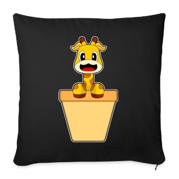 Giraffe Cream Cone - Sofa pillowcase 17,3'' x 17,3'' (45 x 45 cm) - black - Front