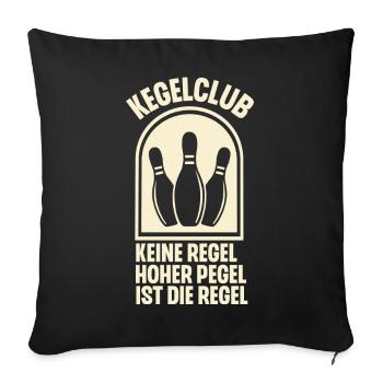 Club de quilles - Housse de coussin décorative 45 x 45 cm - noir - Devant