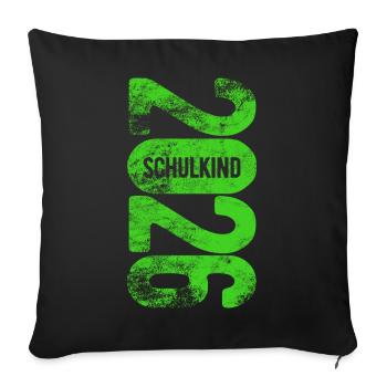 School Child 2026 - School Enrollment - First Grade - Sofa pillowcase 17,3'' x 17,3'' (45 x 45 cm) - black - Front