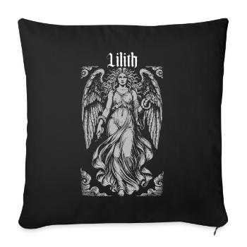 Lilith Angel Rêverie Gothique - Housse de coussin décorative 45 x 45 cm - noir - Devant